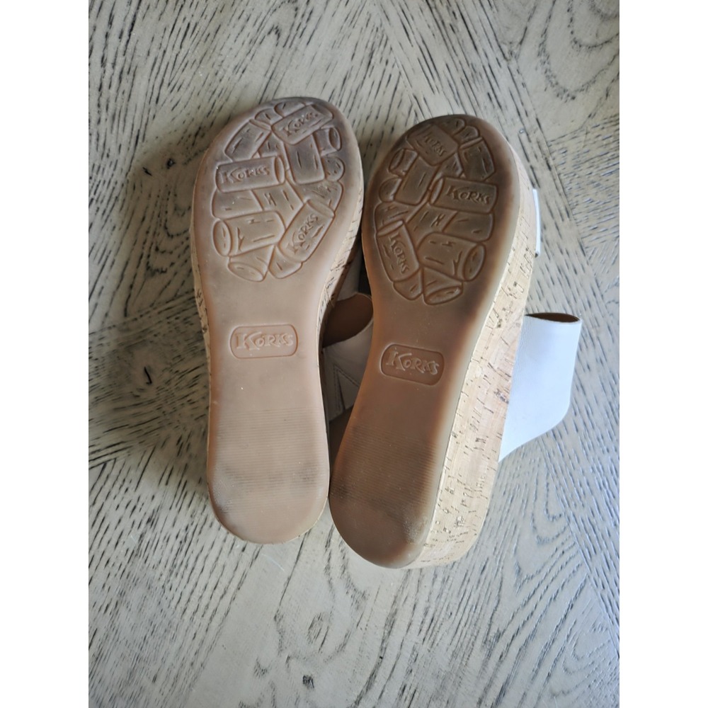 Korks Sandals Womens Size 9 Ease Deltona Wedge Sandals Light Gray Green Strappy - Picture 10 of 12